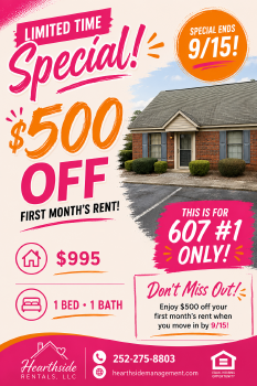 607 Main Street #1, Winterville,  28590
