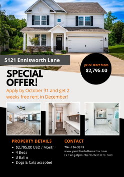 5121 Ennisworth Lane , Charlotte,  28214