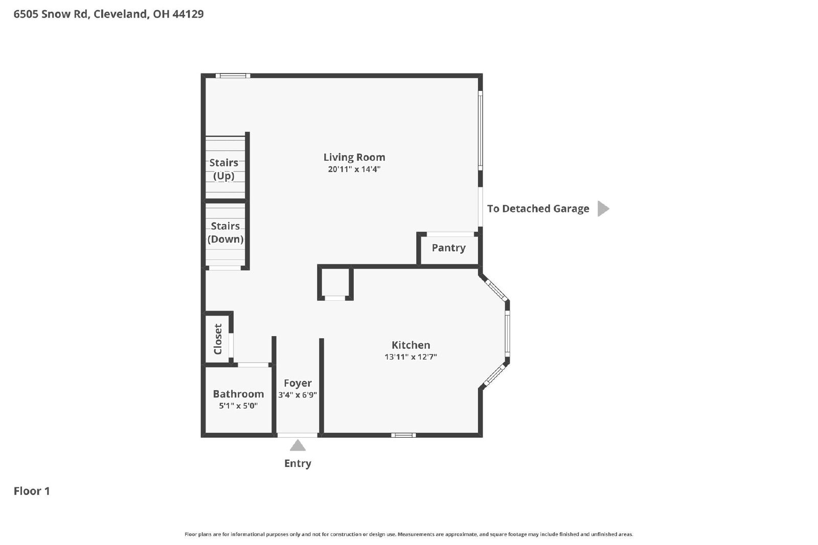 6503 Snow Rd, Parma, OH, 44129, US floor plan