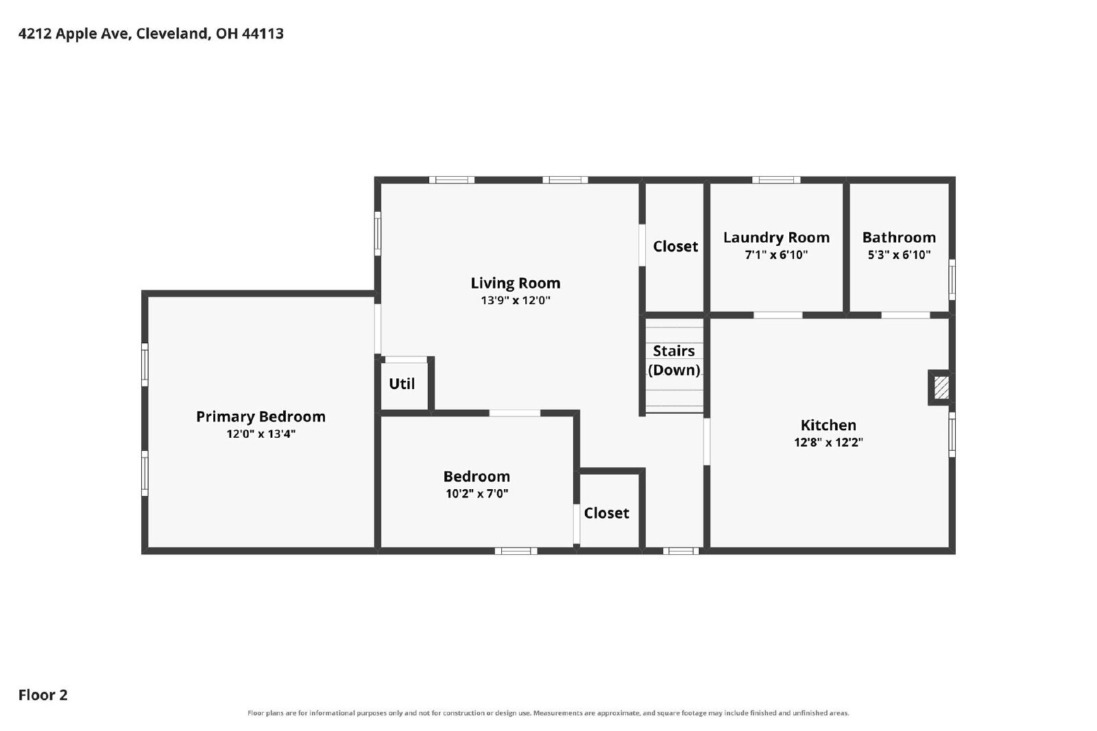 4212 Apple Ave, Cleveland, OH, 44113, US floor plan