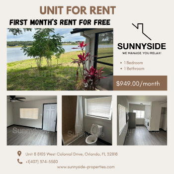 Unit 8 8105 West Colonial Drive , Orlando,  32818